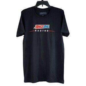 AMSOIL RACING LOGO T-SHIRT UNISEX BLACK SHORT SLEEVES SIZE MEDIUM CREW NECK